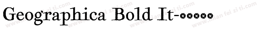Geographica Bold It字体转换